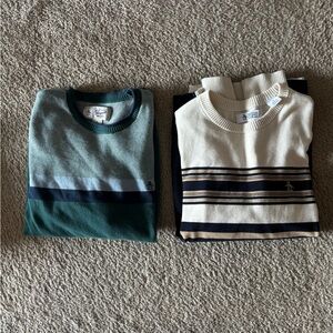 Lot of 2 ORIGINAL PENGUIN Men's Crewneck Sweaters in Size M Green / Beige